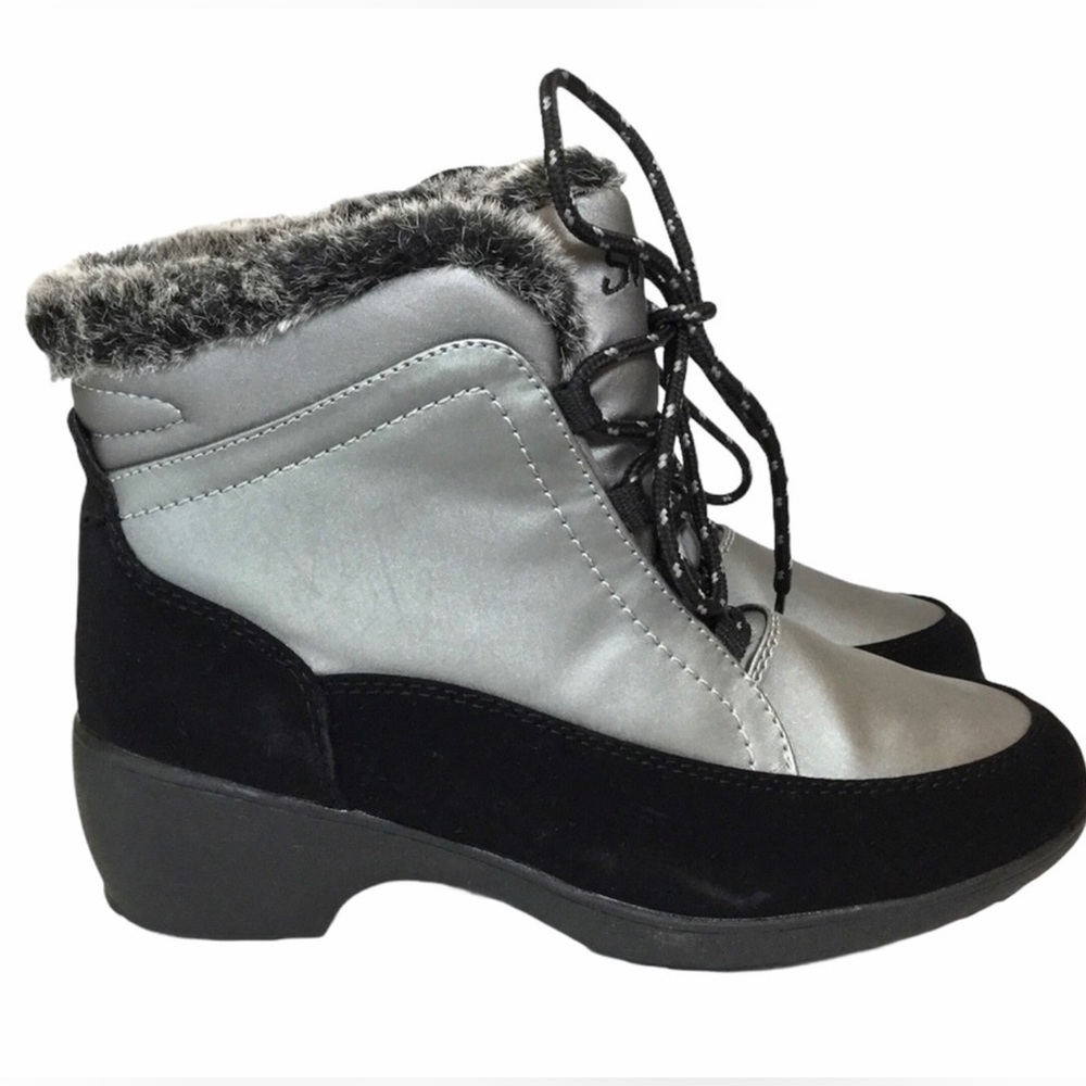 Sporto Lilian short snow/rain boots faux fur. Size 7